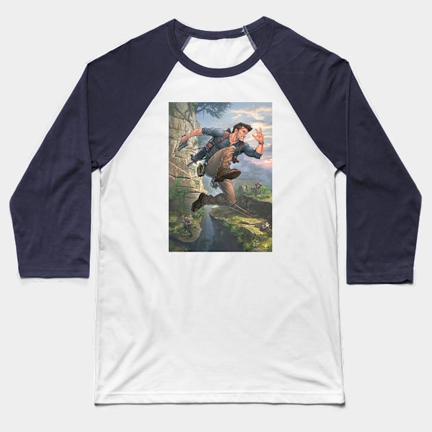 Uncharted 4 (full) Baseball T-Shirt by PatrickBrownArt